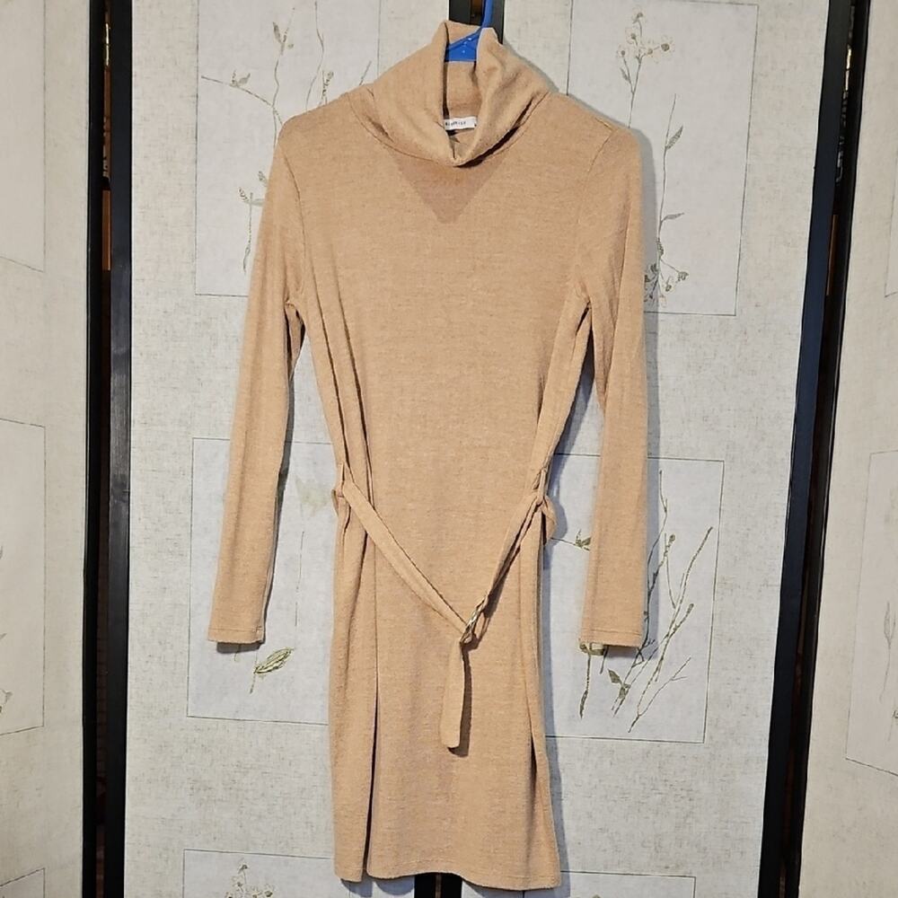 Reserved Tan Long Sleeve Dress for Casual Outings